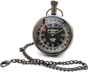 Montre Gandhi à finition antique en laiton vintage Montre de poche de style indien Longue chaîne pour le nouvel an Idée cadeau pour la Saint-Valentin de Noël - Product Image 1