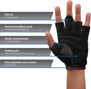 Guantes de levantamiento de pesas para mujer, con malla trasera elástica y Palma de cuero, diseño personalizado con material de alta calidad - Product Image 6