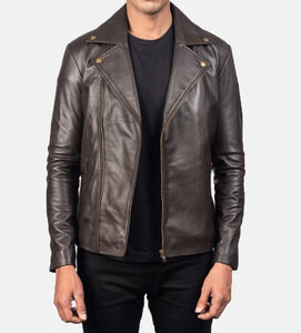 แจ็คเก็ตทางการแบบบางใส่ได้ทั้งชายและหญิง100% หนังวัวแท้คุณภาพดีที่สุดสไตล์บอมเบอร์ - Product Image 2