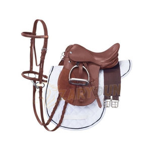 Juego de sillín de equitación inglés multiusos de cuero genuino de alta calidad nuevo Kit de sillín de equitación inglés de alta calidad - Product Image 5