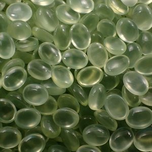 Cabujones calibrados semipreciosos ovalados lisos de piedra de Prehnita Natural de 2mm y 3mm, oferta a granel a precio mayorista, tienda en línea - Product Image 1