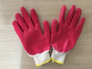 ถุงมือยางธรรมชาติแบบครึ่งเคลือบจากเวียดนามความหนาปานกลางซับในผ้าฝ้ายดีไซน์แบบถักสำหรับใช้ในครัวเรือนขายดี - Product Image 2