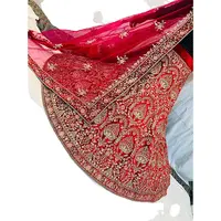 Nhà Thiết Kế Ấn Độ Mới Nhất Màu Đỏ Cô Dâu Lehenga Choli Unstich Thiết Kế Đám Cưới Lahnga Choli Womens Lengha Bán Buôn Surat Ấn Độ