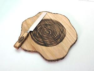 Ensemble de planche à fromage en bambou de haute qualité ustensiles de cuisine pratiques-nouvelle planche à découper en bois Design avec couteau vente chaude pour un usage domestique - Product Image 6