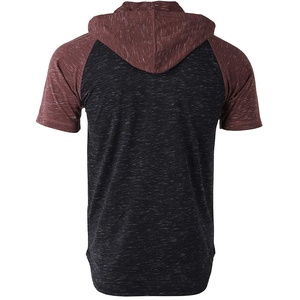 Top básico de manga corta para hombre, sudaderas con capucha de verano, jersey liso, camiseta con capucha, pantalones de chándal ajustados, patrón, ropa básica al por mayor - Product Image 6