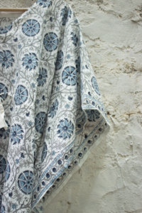 Vestido Kimono para dormir largo estampado indio a mano - Product Image 5