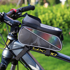 Bicicleta bolsa impermeable pantalla táctil ciclismo bolsa frontal superior Marco de tubo <span class=keywords><strong>MTB</strong></span> bicicleta de carretera de 6,5 caja del teléfono accesorios de bicicleta - Product Image 6