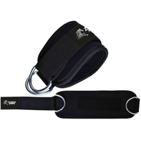 ZEBRA SPORTS AS-102 Sangles de cheville multi-positions pour musculation avec logo personnalisé, fixation à double anneau pour câble, en nylon