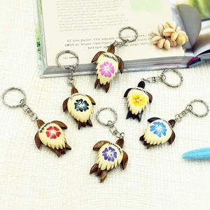 Vendita calda Souvenir Regalo Chiave Anello Su Misura Logo Catena Chiave Tartaruga Intagliato A <span class=keywords><strong>Mano</strong></span> Tartaruga di Legno Catena Chiave - Product Image 6