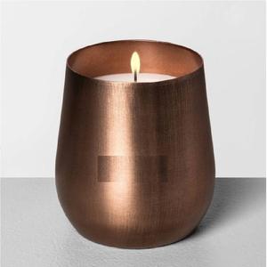 Contenedor de lata de vela de cobre hecho a mano en oro rosa con tapa perfecto para hogar elegante, eventos y decoración de mesa - Product Image 2