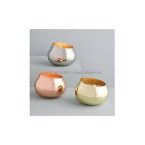 Copper-Plated Metal Iron <b>Candle</b> <b>Tin</b> for Home Decoration Feature Relighting Capability - Product Image 6