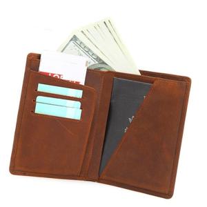 Carteras de piel auténtica funda para pasaporte de piel marrón Premio al por mayor - Product Image 1