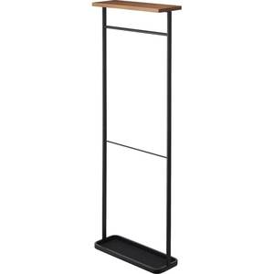 Nouveau design de porte-parapluie suspendu noir avec plateau en bois technique d'artisanat en métal pour une utilisation en intérieur fabricant direct grossiste - Product Image 1