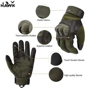 ถุงมือหนังระบายอากาศได้แบบเต็มนิ้วมีความยืดหยุ่นมอเตอร์ไซค์ขี่จักรยานอุปกรณ์ป้องกันภัยส่วนบุคคลสำหรับกีฬากลางแจ้งมอเตอร์ไซค์ขี่จักรยาน - Product Image 3