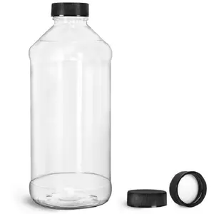 Vendeur en gros PET PEHD 150ml 300 ml En Plastique à double paroi bouteille pour sport boissons de l'eau jus avec flip top cap