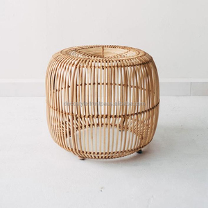 Rattan Pouf Foot Stool - Product Image 1