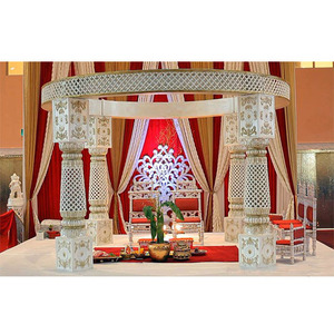Nuevo corte trabajo boda Mandap conjunto Malasia mejor boda fibra blanca tallada Mandap increíble boda Mandap conjunto Alemania boda conjunto - Product Image 1