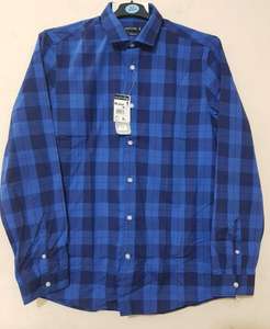 Chemises de bureau pour hommes à manches longues, à carreaux, boutonnées, de qualité supérieure, de marque originale, en provenance du Bangladesh, lots en stock - Product Image 1