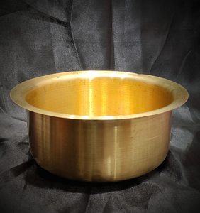 Indiano tradizionale pesante ottone puro Patila Tope Topia Bhaguna tondo cottura pentole utensili da cucina pentole e padelle finaldeal s8 - Product Image 6