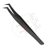 Pincettes professionnelles 75 degrés pour Extension de cils, pinces à épiler, Type L, pour étiquette privée, pincettes pour Volume et Isolation