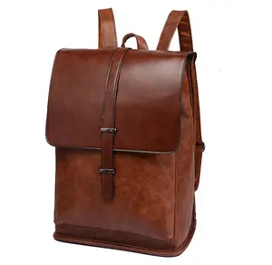 Hot Selling Rucksack aus reinem Leder Laptop Business Bag für Männer Frauen Casual Daypack