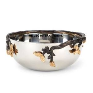 ชามใส่ผลไม้ ขนมขบเคี้ยว ถั่ว ทรงกลม ทำจากอะลูมิเนียมคุณภาพเยี่ยม เหมาะสำหรับใช้ในโรงแรมและร้านอาหาร ใช้สำหรับเสิร์ฟบนโต๊ะอาหาร และตกแต่ง - Product Image 1