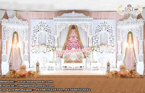 Top Asian <b>Wedding</b> Fiber Back-<b>Frame</b> Stage Sydney <b>Wedding</b> Stage with Jhumka <b>Frame</b> Imposing Fiber Back-<b>Frame</b> Stage for <b>Wedding</b> - Product Image 2