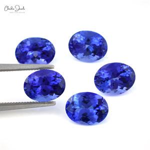 Grossiste et fabricant de pierres précieuses à facettes tanzanite naturelle certifiée 1.4 Ct 8x6mm taille ovale pierre précieuse en vrac tanzanite bleue - Product Image 4