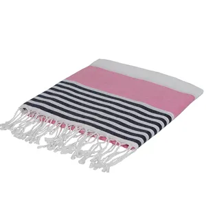 Good Quality Peshtemal-90x180 cm Soft and Luxury Turkish Beach Towel- Highly Absorbent- Sand Free Pestemal Marina Pink