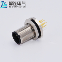 M12 4 Pin 5 Pin 8 Pin PCB Connector Female/ Male Electrical Connectors