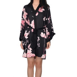 Abito da <span class=keywords><strong>sposa</strong></span> Sexy in raso con scollo a V con scollo obliquo obliquo abito da <span class=keywords><strong>sposa</strong></span> da donna Color floreale - Product Image 2