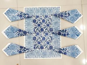 Hermoso Juego de Manteles de Algodón Estampados a Mano, 200 Hilos, con Servilletas Florales, Mantel Individual Desechable, Hecho a Mano, para Uso en Hoteles - Product Image 5