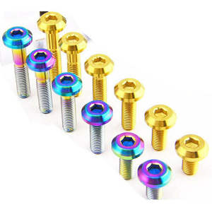 Tornillos de Titanio para Implantes Dentales, Tornillos y Tuercas de Titanio Gr5 con Cabeza Hexagonal, Tornillos de Titanio M3 para Motocicleta - Product Image 1