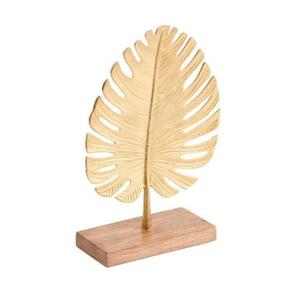 Nouveau design moderne Sculpture de table Design de luxe de meilleure qualité avec design en forme de feuille Objets décoratifs en métal avec plumes d'or - Product Image 4