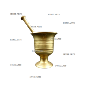 <b>Set</b> of 3 Different Size Mortar and Pestle Handmade Gold Polished Brass Round Shape Mortar and Pestle Grinder by Home Arts - Product Image 6