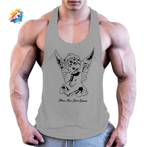 Débardeur de sport pour hommes, vêtements de fitness, t-shirt d'entraînement, 100% coton, écologique, séchage rapide, extensible, musculation professionnelle - Product Image 5
