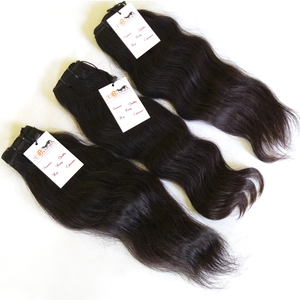 Cheveux humains indiens ondulés bruts non traités, cheveux vierges indiens doublement étirés, fournisseur en gros d'extensions de tissage de cheveux bruts - Product Image 3