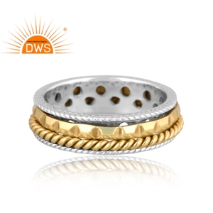 Bague spinner unisexe en argent sterling fin fait à la main bijoux en argent pour femme cadeau pour elle - Product Image 2
