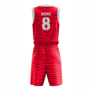Uniforme de Baloncesto de Poliéster de Alta Calidad, Manga Corta, Talla Grande, Nuevo Diseño, Ropa Deportiva Transpirable, Sublimada y Cosida - Product Image 2