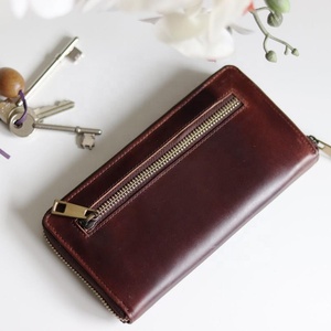 Da Bò Thật Phụ Nữ Dây Kéo Da Ví Nữ Đơn Giản Ly Hợp Ví Túi Cổ Tay Vintage Bán Nóng Túi Xách LLP2 - Product Image 2