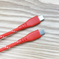 Hot Deal 2023 Nouveau Design Câble de charge rapide Type-C USB C 2.0 2M/6ft. Câble de tressage en nylon 2 couleurs rouge et blanc