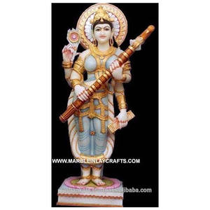 Estatua de pie de mármol, Saraswati Maa - Product Image 1