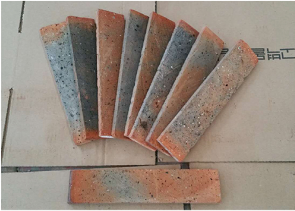All'aperto Cortile Con Giardino Antico Rosso Sparato Mattoni di Argilla Pavimentazione <span class=keywords><strong>Per</strong></span> Muro Di Sostegno di Costruzione E di Casa Coperta di Costruzione - Product Image 2