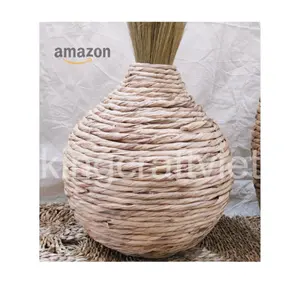 Vaso de hiacinth para decoração, vaso de flores natural, tecido à mão, decoração, por atacado, vaso de flores, rei, artesanato