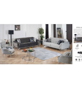 Sofá reclinable Chesterfield de lujo moderno, almacenamiento plegable de masaje con mechones para el hogar, salón de Hotel, diseño de tela elegante para la vida - Product Image 1