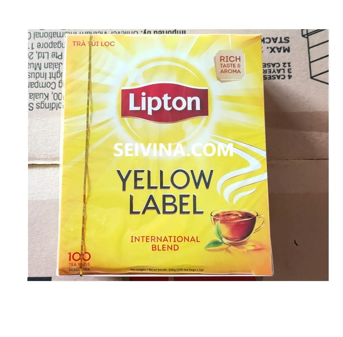 Lippton sarı etiket siyah çay 100 çay poşetleri