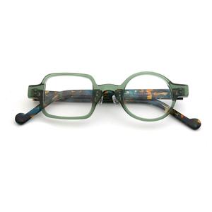 Wholesale Women Acetate Optical Eyeglasses Frame <strong>Round</strong> <strong>Square</strong> Men Eyeglass Frame Light Customize logo Tortoise <strong>Glasses</strong> Frames - Product Image 2