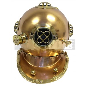 Casque de plongée sous-marine, casque nautique, casque décoratif de bateau maritime, casque de plongeur vintage en laiton, décoration nautique, cadeau de collection, marine - Product Image 2