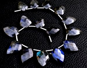 Pendentif en forme de fantaisie, Labradorite de feu bleu naturel, perles de pierre précieuse, fabrication de bijoux, perles de Briolette, vente en gros - Product Image 3