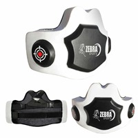 Protège-ventre de boxe Zebra Sports CP-103, protection corporelle et thoracique en cuir durable pour entraînement de kick-boxing et MMA